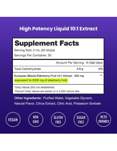 Jarabe de Saúco Negro NutraChamps 2000mg Antioxidante 59ml 2