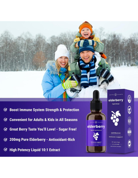 Jarabe de Saúco Negro NutraChamps 2000mg Antioxidante 59ml