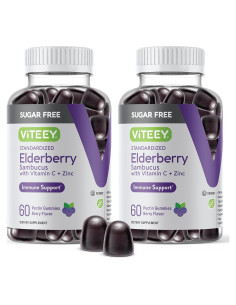 Gomas de Saúco Viteey 120 Unidades - Zinc y Vitamina C Veganas