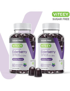 Gomas de Saúco Viteey 120 Unidades - Zinc y Vitamina C Veganas 2