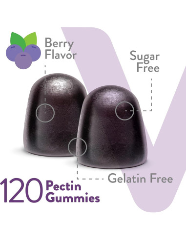 Gomas de Saúco Viteey 120 Unidades - Zinc y Vitamina C Veganas