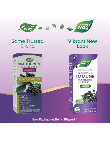 Jarabe de Saúco Orgánico Nature's Way 118 ml - Soporte Inmunológico