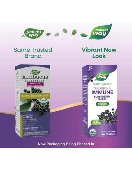 Jarabe de Saúco Orgánico Nature's Way 118 ml - Soporte Inmunológico