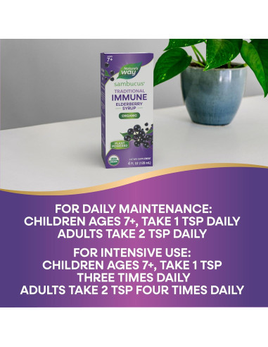 Jarabe de Saúco Orgánico Nature's Way 118 ml - Soporte Inmunológico