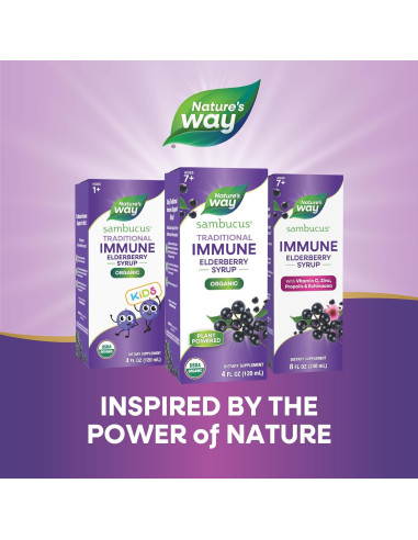 Jarabe de Saúco Orgánico Nature's Way 118 ml - Soporte Inmunológico