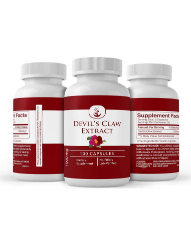 Cápsulas de Extracto de Garra del Diablo Siempre Puro 100 Unidades