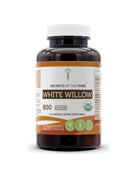 Cápsulas de Sauce Blanco 800 mg USDA Orgánico Secretos de la Tribu - 120 Unidades Cápsulas de Sauce Blanco 800 mg USDA Orgánico Secretos de la Tribu - 120 Unidades