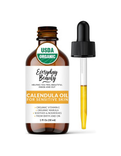 Aceite de Caléndula Orgánico 29.57 ml Belleza Cotidiana Piel Sensible