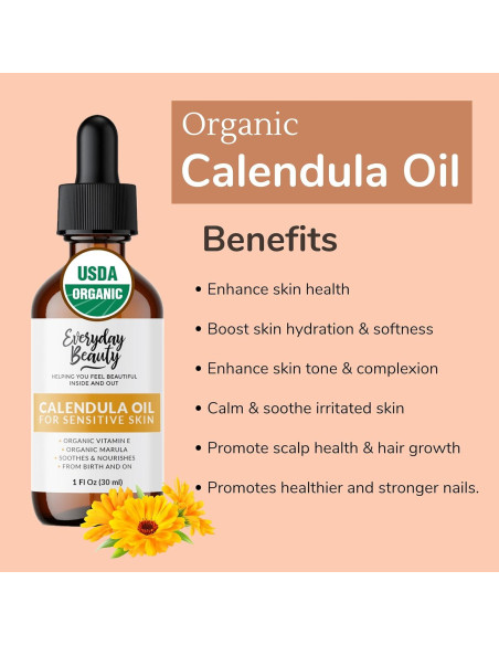 Aceite de Caléndula Orgánico 29.57 ml Belleza Cotidiana Piel Sensible Aceite de Caléndula Orgánico 29.57 ml Belleza Cotidiana Piel Sensible