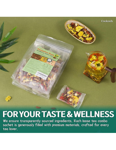 Té Detox Natural Cookools 20 Unidades Diente de León y Goji