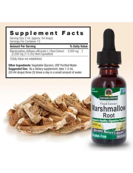 Extracto de raíz de malvavisco Nature's Answer 30 ml sin alcohol