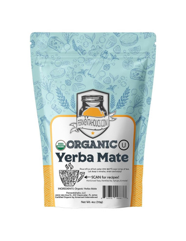 Té de Yerba Mate Orgánico Fermentaholics 113g - Ideal para Kombucha