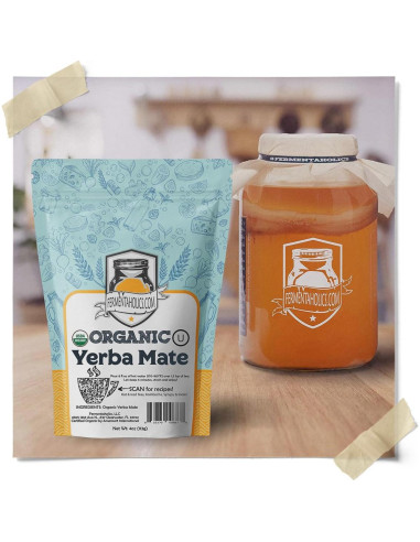 Té de Yerba Mate Orgánico Fermentaholics 113g - Ideal para Kombucha