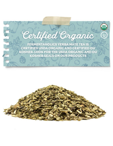 Té de Yerba Mate Orgánico Fermentaholics 113g - Ideal para Kombucha