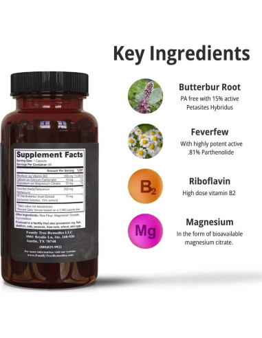 Suplemento Preventivo de Migraña Family Tree - 60 Cápsulas