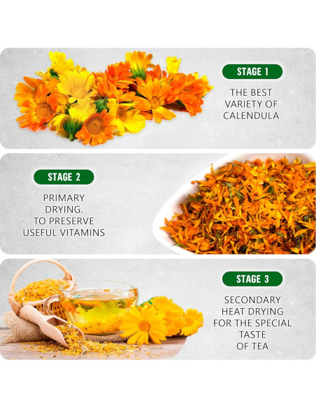 Té de Caléndula Seco 113.4 g - TeaDreamTea - Sabor Natural