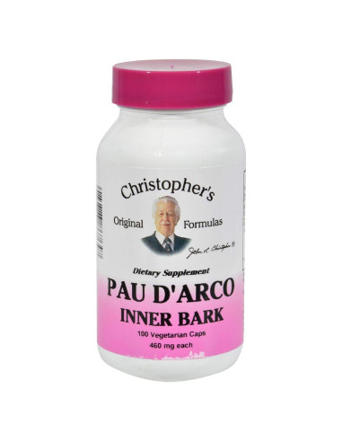Cápsulas Vegetarianas Pau D'Arco 500 mg Dr. Christopher 100 Uds