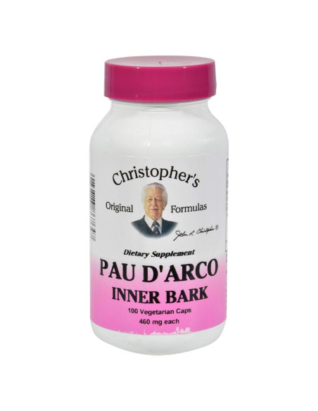 Cápsulas Vegetarianas Pau D'Arco 500 mg Dr. Christopher 100 Uds Cápsulas Vegetarianas Pau D'Arco 500 mg Dr. Christopher 100 Uds