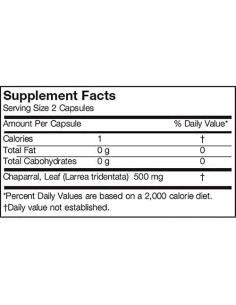 Cápsulas de Chaparral 500 mg - Recursos Naturales de Arizona - 90 Unidades 2