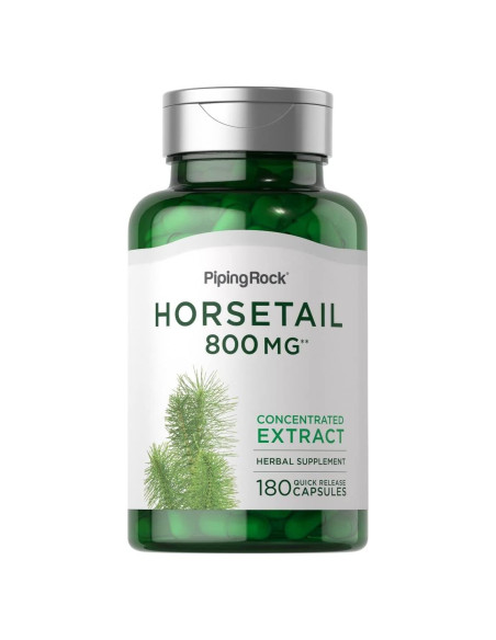 Cápsulas de Cola de Caballo Piping Rock 800 mg - 180 Unidades Cápsulas de Cola de Caballo Piping Rock 800 mg - 180 Unidades
