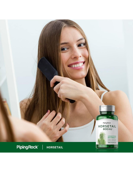Cápsulas de Cola de Caballo Piping Rock 800 mg - 180 Unidades Cápsulas de Cola de Caballo Piping Rock 800 mg - 180 Unidades