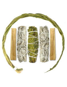 Kit de Ahumado Vida de Gaia - Hierba Dulce y Salvia Blanca