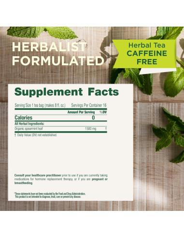 Té Medicinal Tradicional Menta Verde Orgánica 96 Bolsitas