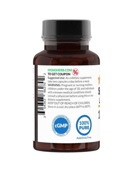 Extracto de hoja de menta 1000 mg Monoherb - 90 cápsulas vegetales Extracto de hoja de menta 1000 mg Monoherb - 90 cápsulas vegetales