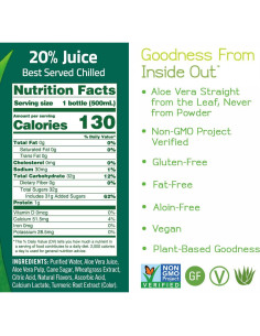 ALO Jugo de Aloe Vera Despertar 500 ml con Pasto de Trigo 2