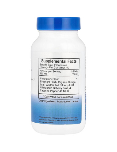 Fórmula Herbal Dr. Christopher Bilberry Eye 100 Cápsulas