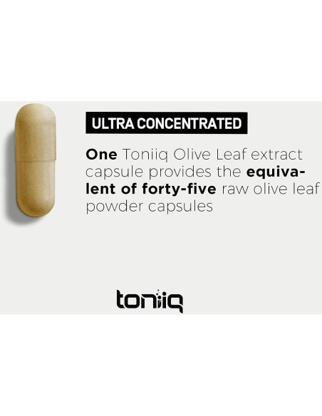 Extracto de hoja de olivo Toniiq 120 cápsulas 500mg 50% oleuropeína Extracto de hoja de olivo Toniiq 120 cápsulas 500mg 50% oleuropeína
