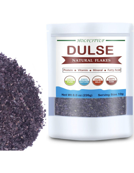 Copos de Dulse Natural Holfcitylf 226g Sin OGM Secados al Sol Copos de Dulse Natural Holfcitylf 226g Sin OGM Secados al Sol