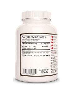 Cápsulas de Uña de Gato Remedy's Nutrition 1000 mg - 60 Veganas 2