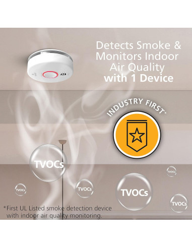 Detector de Humo Inteligente Kidde P4010ACSAQ-WF con Monitor de Aire