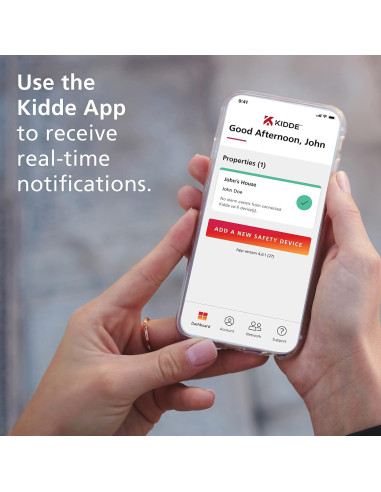 Detector de Humo Inteligente Kidde P4010ACSAQ-WF con Monitor de Aire