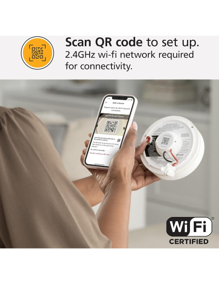 Detector de Humo Inteligente Kidde P4010ACSAQ-WF con Monitor de Aire