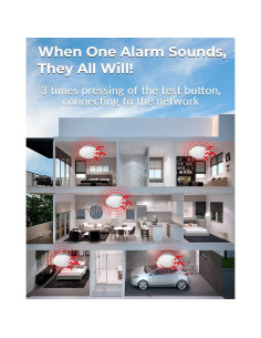 Alarma de Humo Ecoey Fotoeléctrica Inalámbrica 8 Unidades 2
