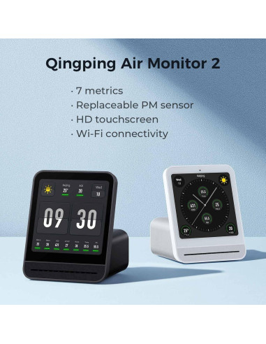 Monitor de Calidad del Aire Qingping Gen 2 - PM2.5, CO2, Ruido
