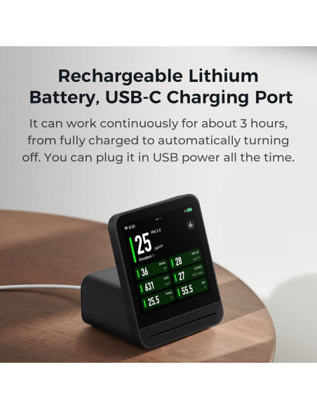 Monitor de Calidad del Aire Qingping Gen 2 - PM2.5, CO2, Ruido