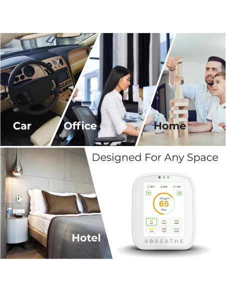 BREATHE Airmonitor Plus - Monitor de Calidad del Aire 8-en-1
