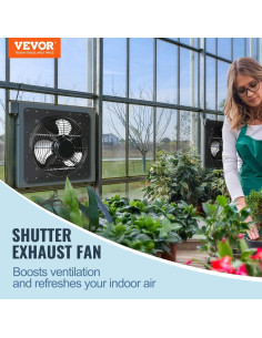 Ventilador de Escape VEVOR 14'' con Controlador de Temperatura 2