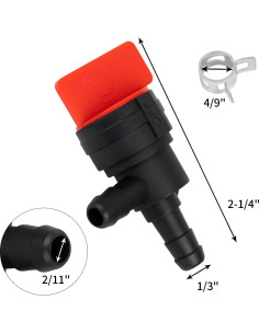 Válvula de Cierre de Combustible CLSR2U 90 Grados 1/4" - 2 Paquetes 2