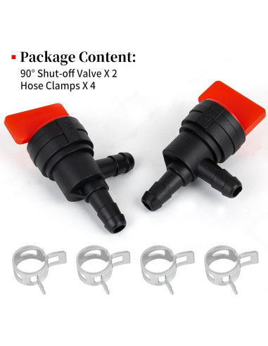 Válvula de Cierre de Combustible CLSR2U 90 Grados 1/4" - 2 Paquetes