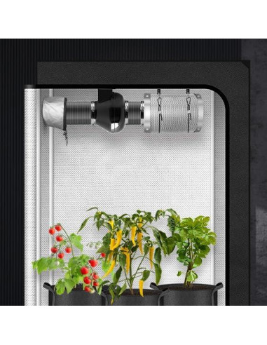 Ventilador Inline iPower 4" 195 CFM + Filtro Carbón + Conducto 2.44m