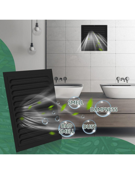 Ventiladores de Ático de Aluminio Yaocom 30.48x30.48cm - 2 Pcs