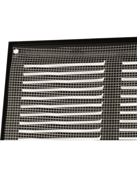 Cubierta de Ventilación LIRAST 10x4 Negra - Rejilla de Aire