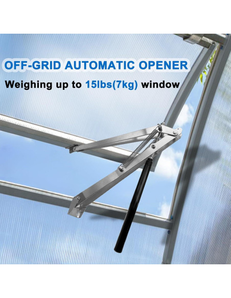 Abridor de Ventana Automático UYGALAXY para Invernadero 7kg