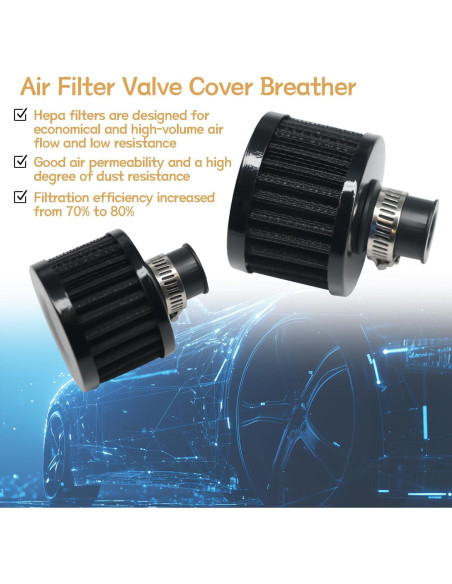 Filtro de Aire 12mm zDwfDc - 4 Piezas para Automóvil y Motocicleta Filtro de Aire 12mm zDwfDc - 4 Piezas para Automóvil y Motocicleta