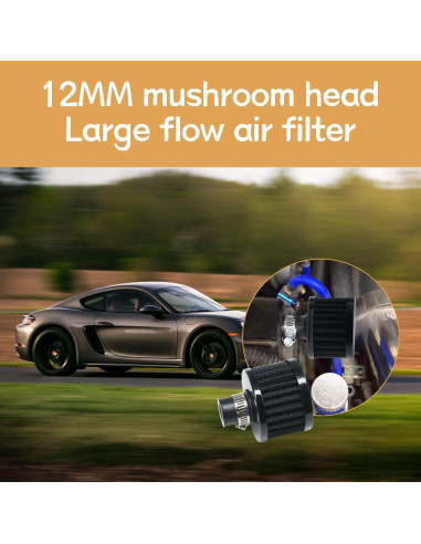 Filtro de Aire 12mm zDwfDc - 4 Piezas para Automóvil y Motocicleta