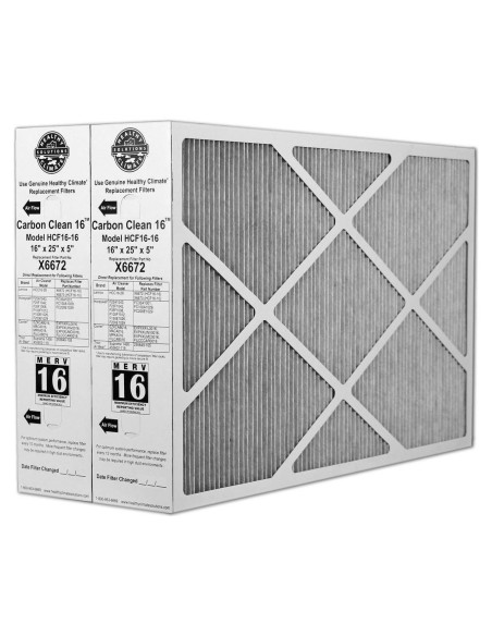 Filtro de Aire MERV 16 Lennox X6672 Carbon Clean - Paquete de 2